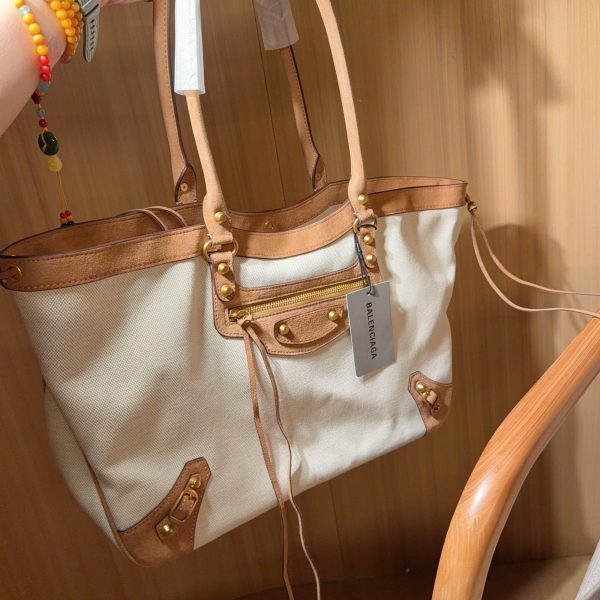 310 大号 巴黎世家Balenciaga Le City机车腋下包​​！帆布大托特！ 尺寸40×28×13 礼盒包装2