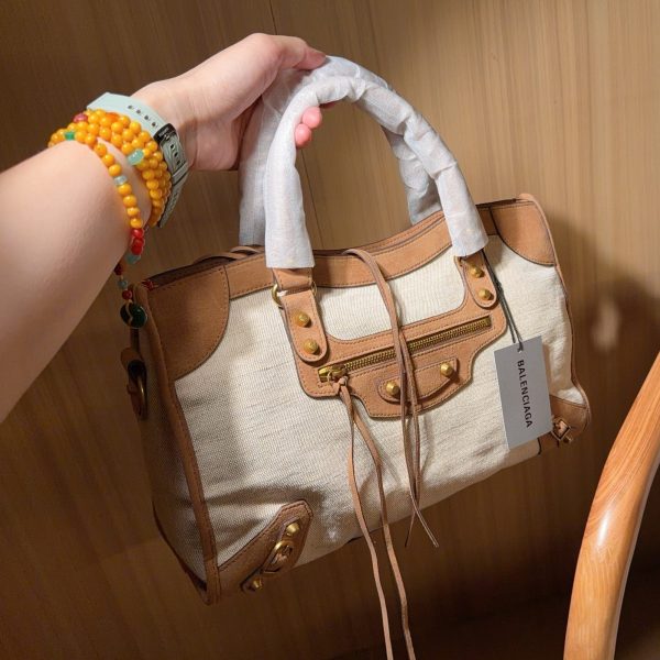 315 大号 巴黎世家Balenciaga LeCity机车手提包​​！帆布托特包 尺寸38×24×13 礼盒包装200