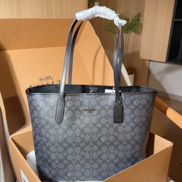 195 蔻驰coach City tote 吸扣版托特包购物袋 尺寸32×28×15 礼盒包装