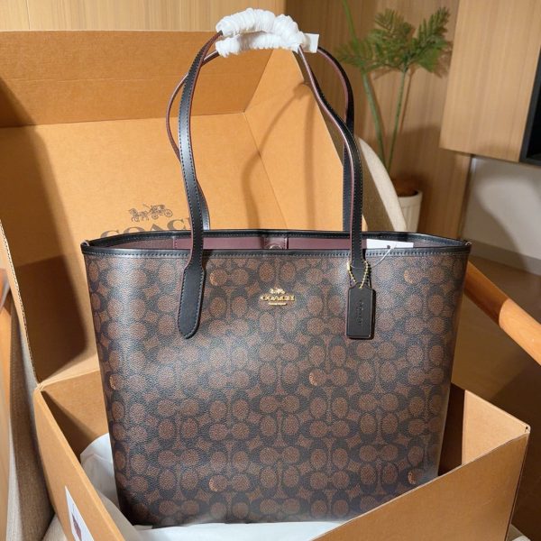 195 蔻驰coach City tote 吸扣版托特包购物袋 尺寸32×28×15 礼盒包装