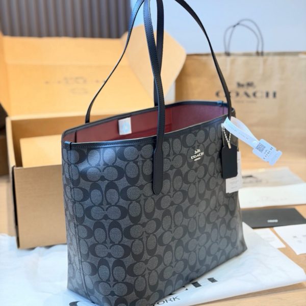 原单版本 牛皮 p235 Coach & city tote经典托特包手提单肩 coach新款 托特包 奥莱款 coac