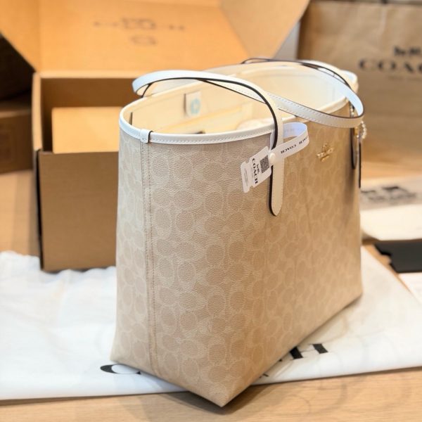 原单版本 牛皮 p235 Coach & city tote经典托特包手提单肩 coach新款 托特包 奥莱款 coac