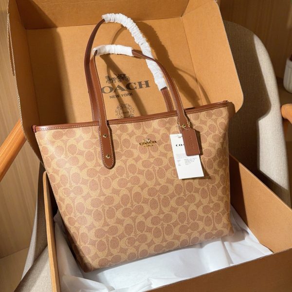 200 蔻驰coach City tote 拉链版托特包购物袋 尺寸29×27×13 礼盒包装