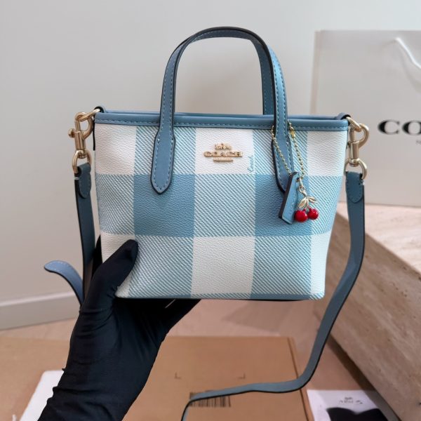 P175 格子系列 COACH City15迷你托特包